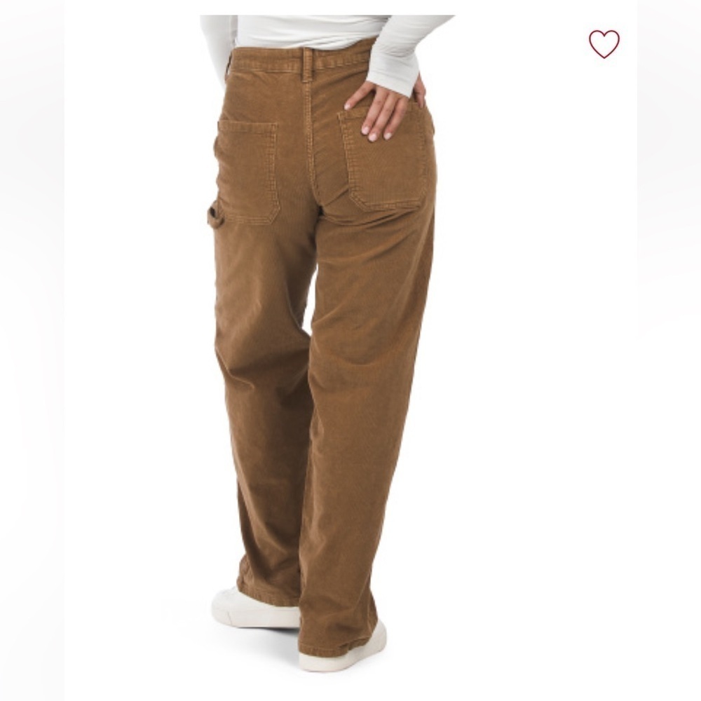 CURRENT/ELLIOTT The Painter Corduroy Wide Leg Jeans in Caramel Size 29 NWT - Picture 2 of 14